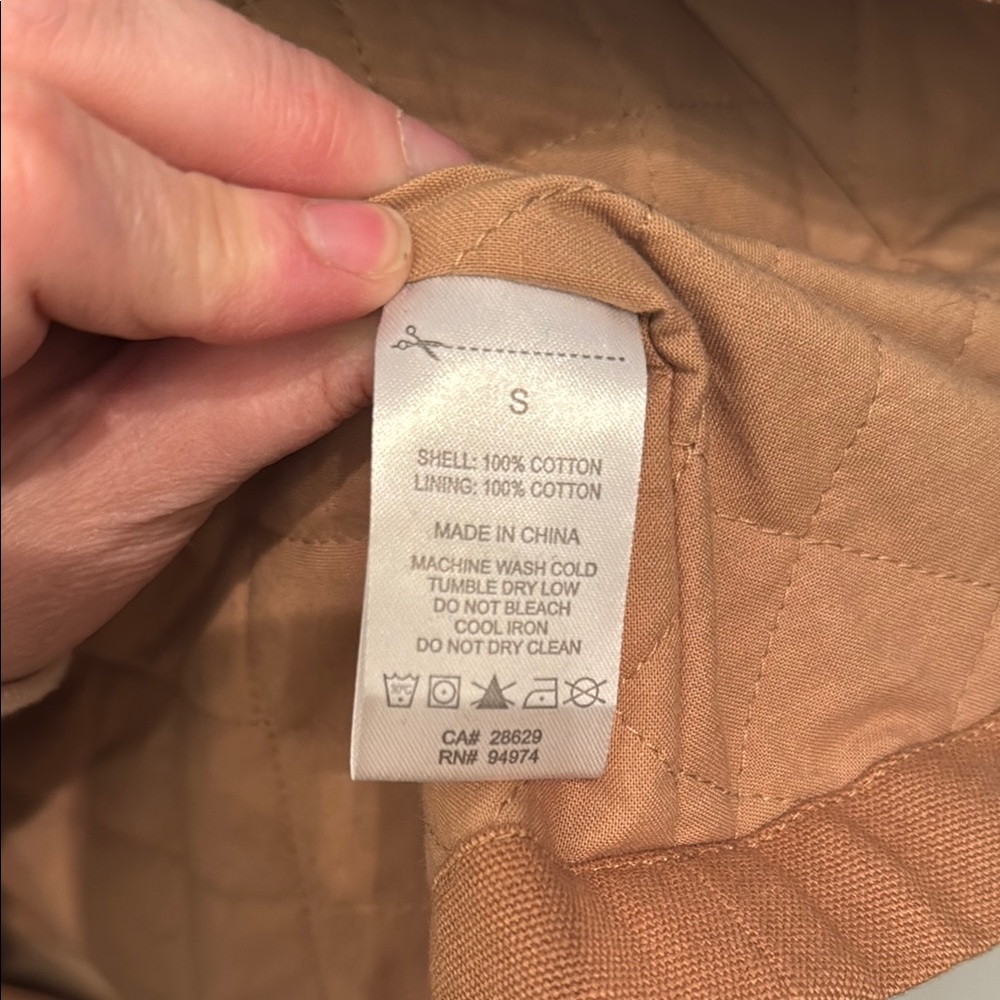 Stussy Women's Cotton Tan Blazer Jacket size S - Picture 10 of 11
